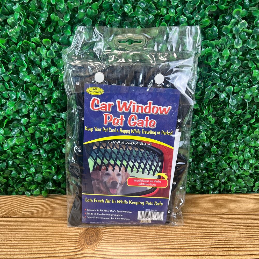 Car Truck Expandable Window Pet Gate Dog Cat New Sealed Lets Air In Pet Parade